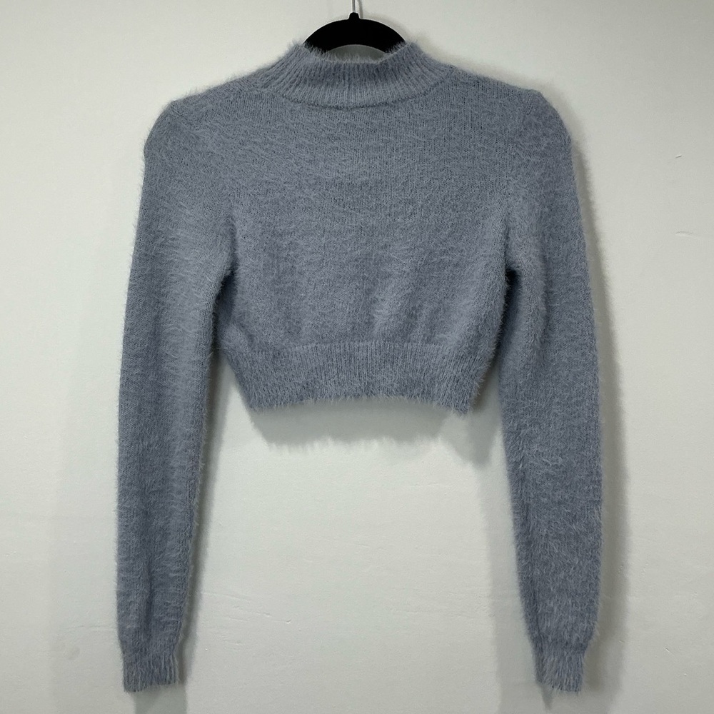 Sky & Sparrow Cozy Mock Neck Crop Top - Picture 8 of 12